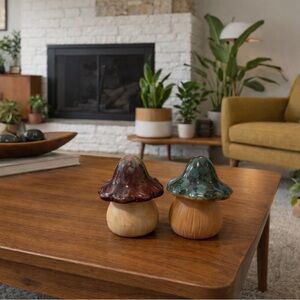 Mushroom Handcrafted MCM pottery Decor Set